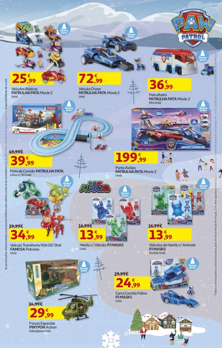 Folheto Auchan Brinquedos de Natal (2023)