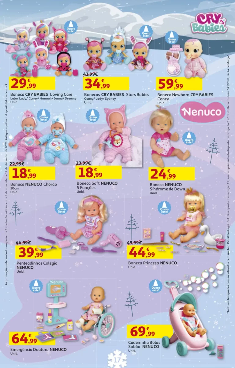 Folheto Auchan Brinquedos de Natal (2023)