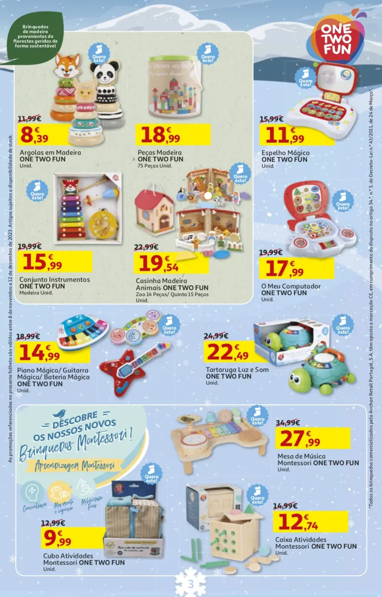 Folheto Auchan Brinquedos de Natal (2023)