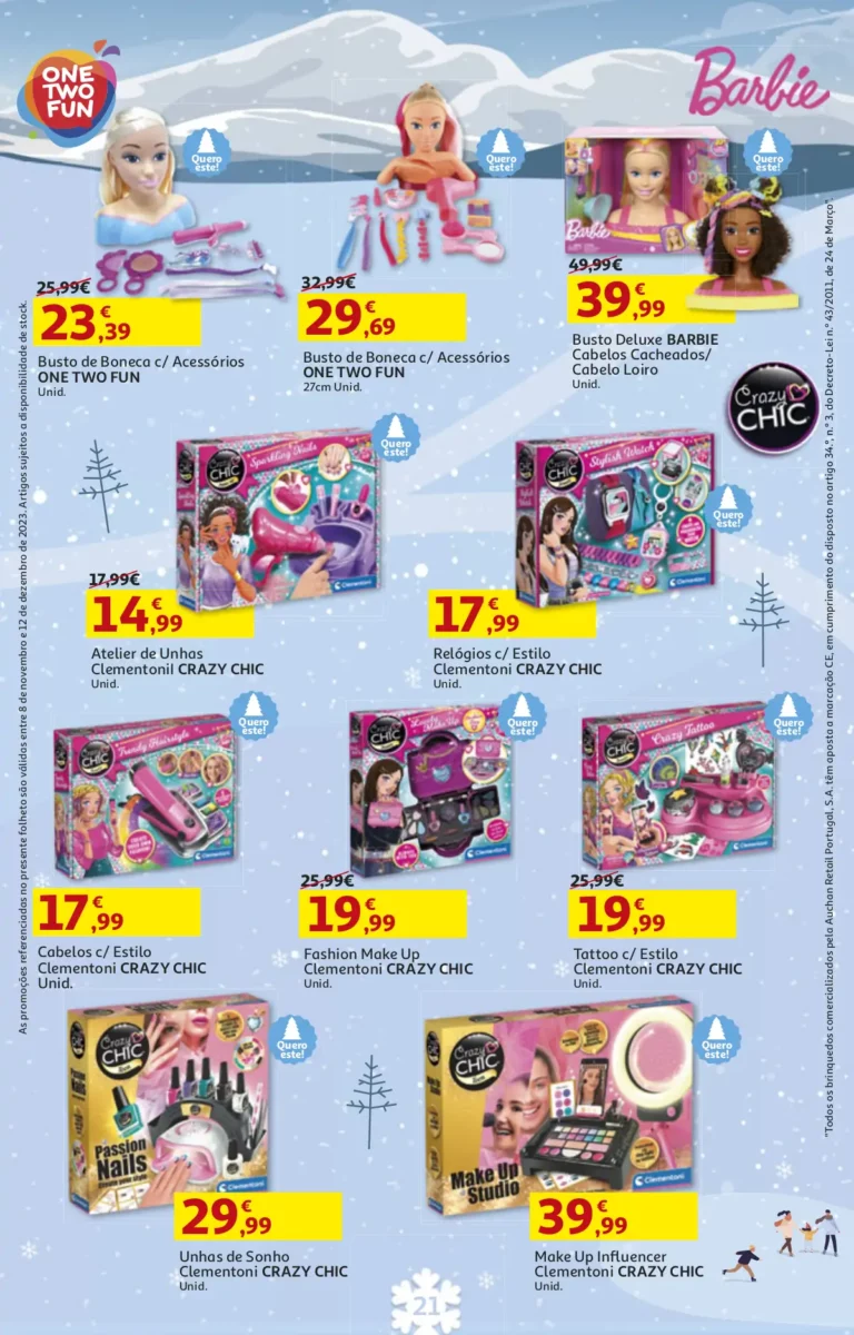 Folheto Auchan Brinquedos de Natal (2023)