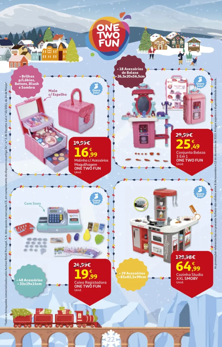 Folheto Auchan Brinquedos de Natal (2023)