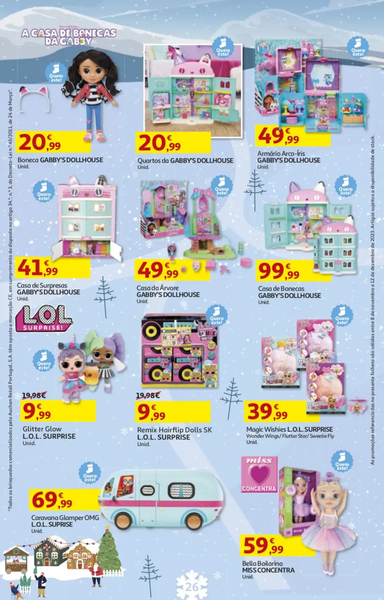 Folheto Auchan Brinquedos de Natal (2023)