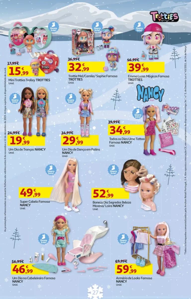 Folheto Auchan Brinquedos de Natal (2023)