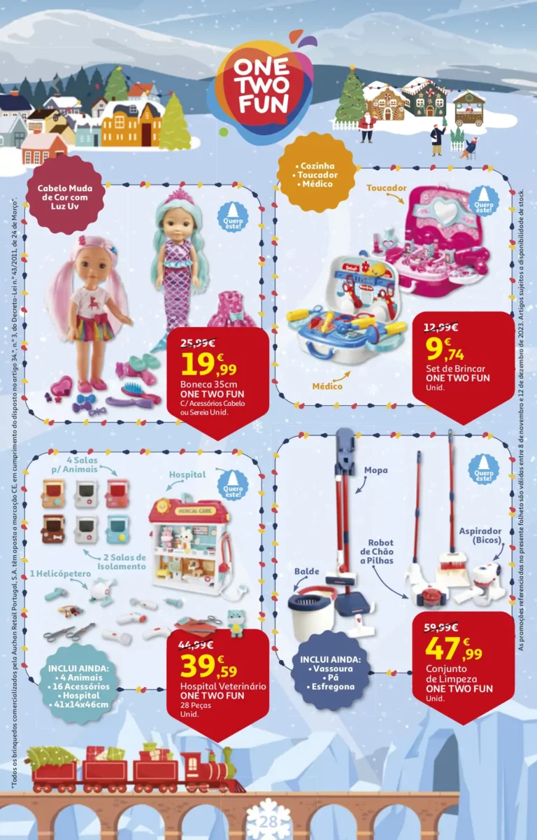 Folheto Auchan Brinquedos de Natal (2023)