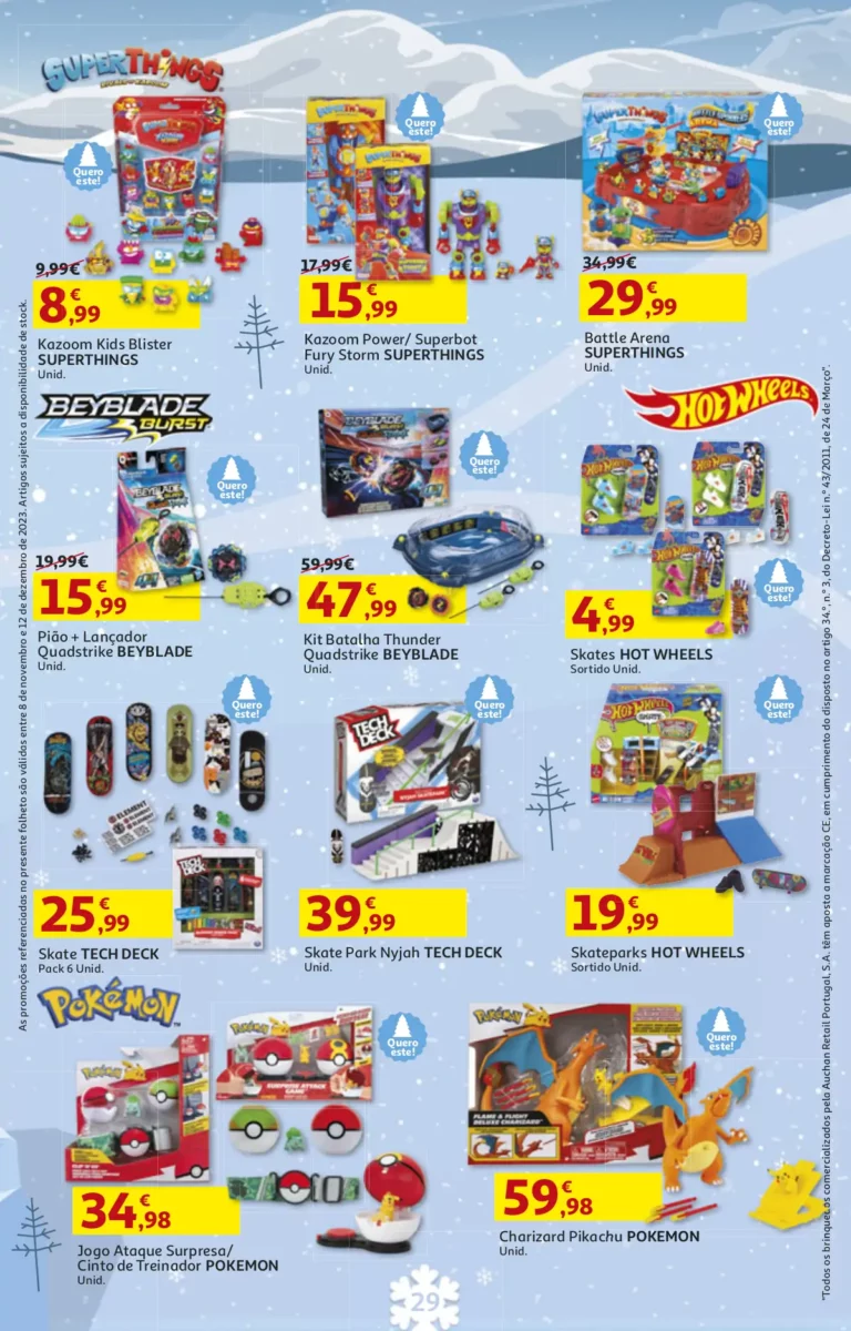 Folheto Auchan Brinquedos de Natal (2023)