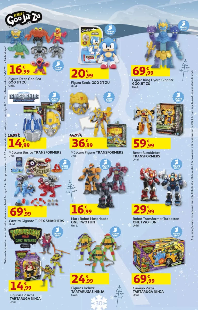 Folheto Auchan Brinquedos de Natal (2023)