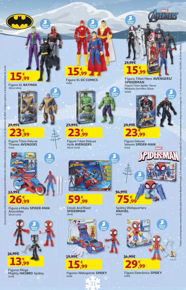 Folheto Auchan Brinquedos de Natal (2023)