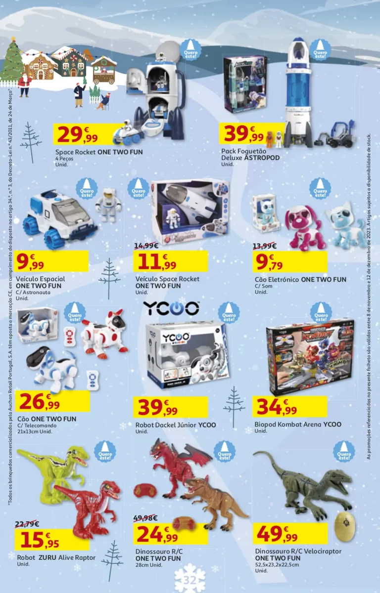 Folheto Auchan Brinquedos de Natal (2023)