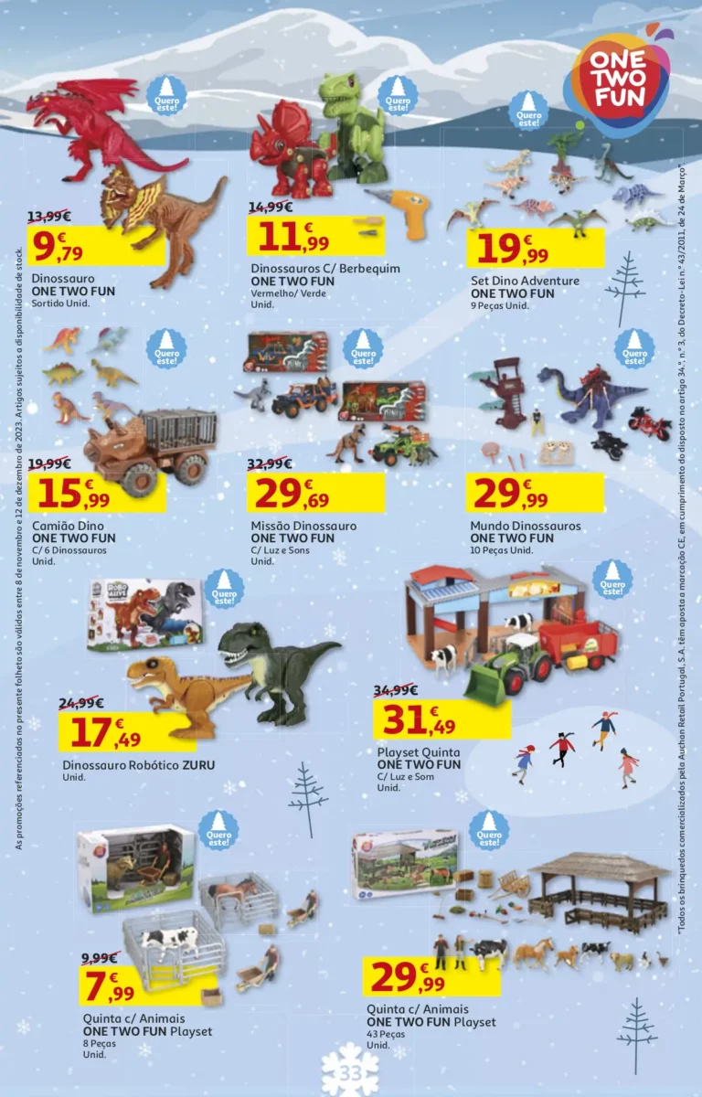 Folheto Auchan Brinquedos de Natal (2023)