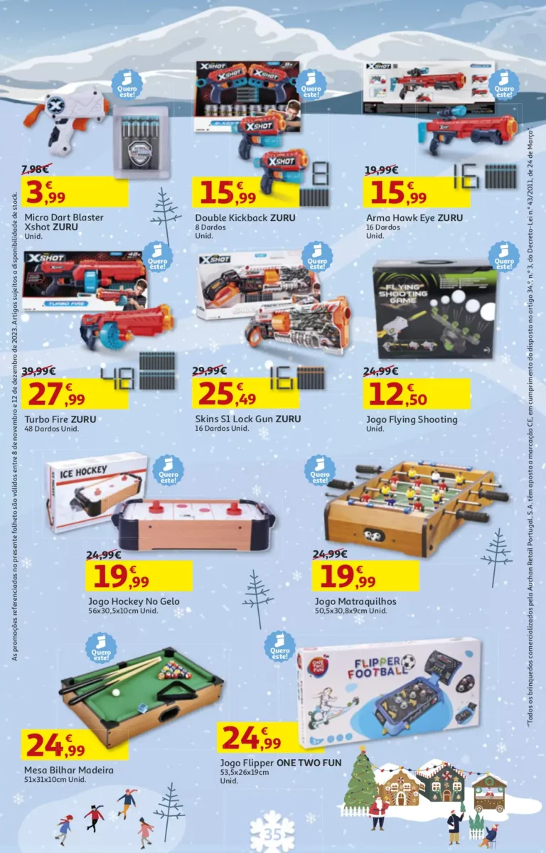 Folheto Auchan Brinquedos de Natal (2023)
