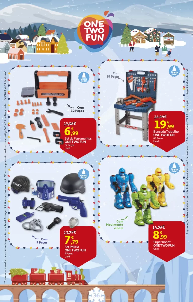 Folheto Auchan Brinquedos de Natal (2023)