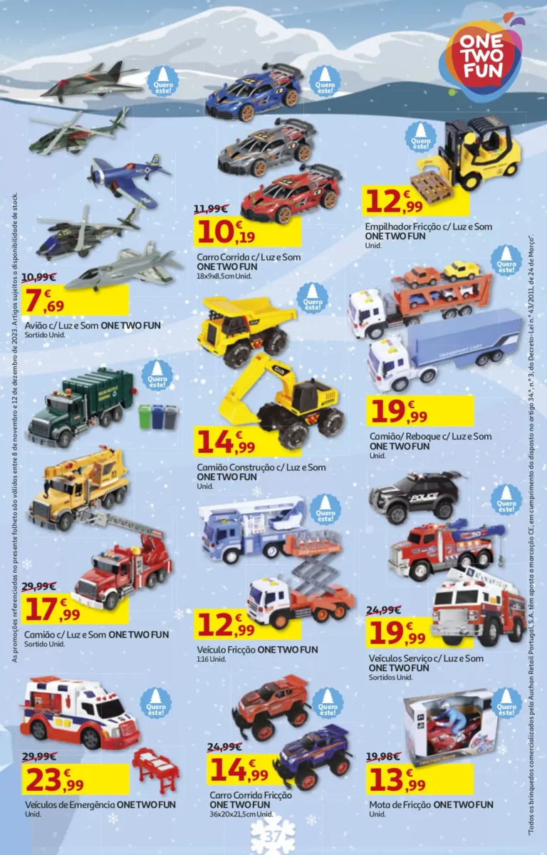 Folheto Auchan Brinquedos de Natal (2023)