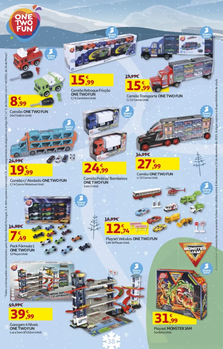 Folheto Auchan Brinquedos de Natal (2023)
