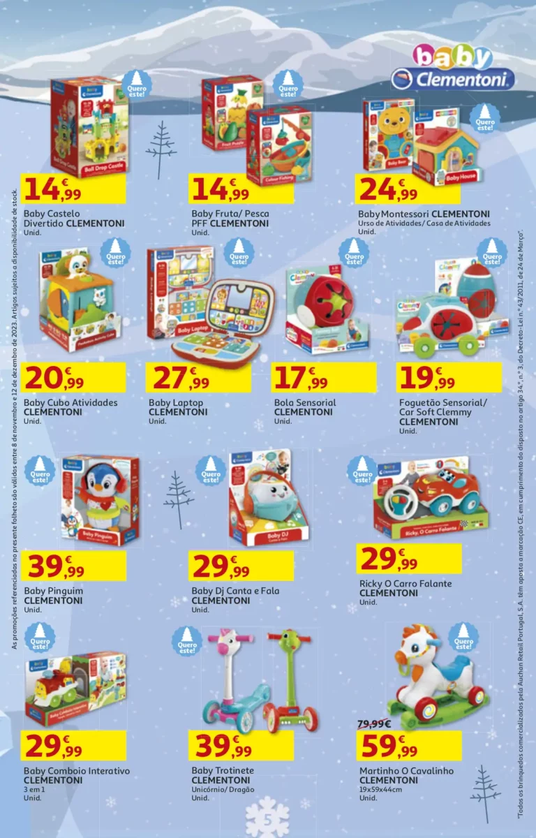 Folheto Auchan Brinquedos de Natal (2023)