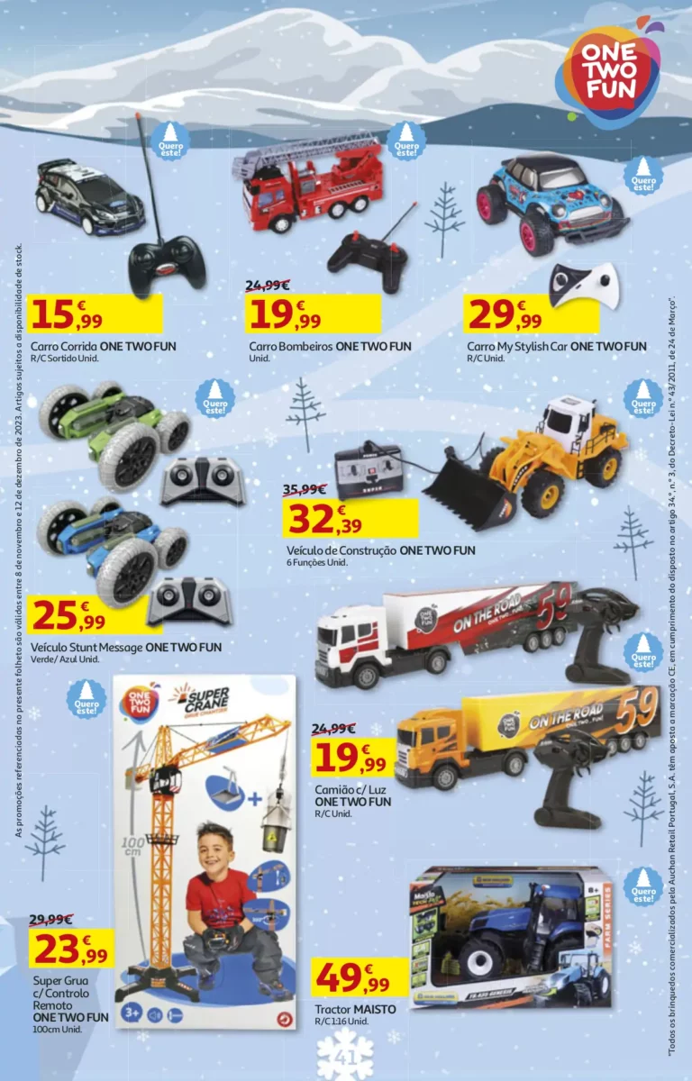 Folheto Auchan Brinquedos de Natal (2023)
