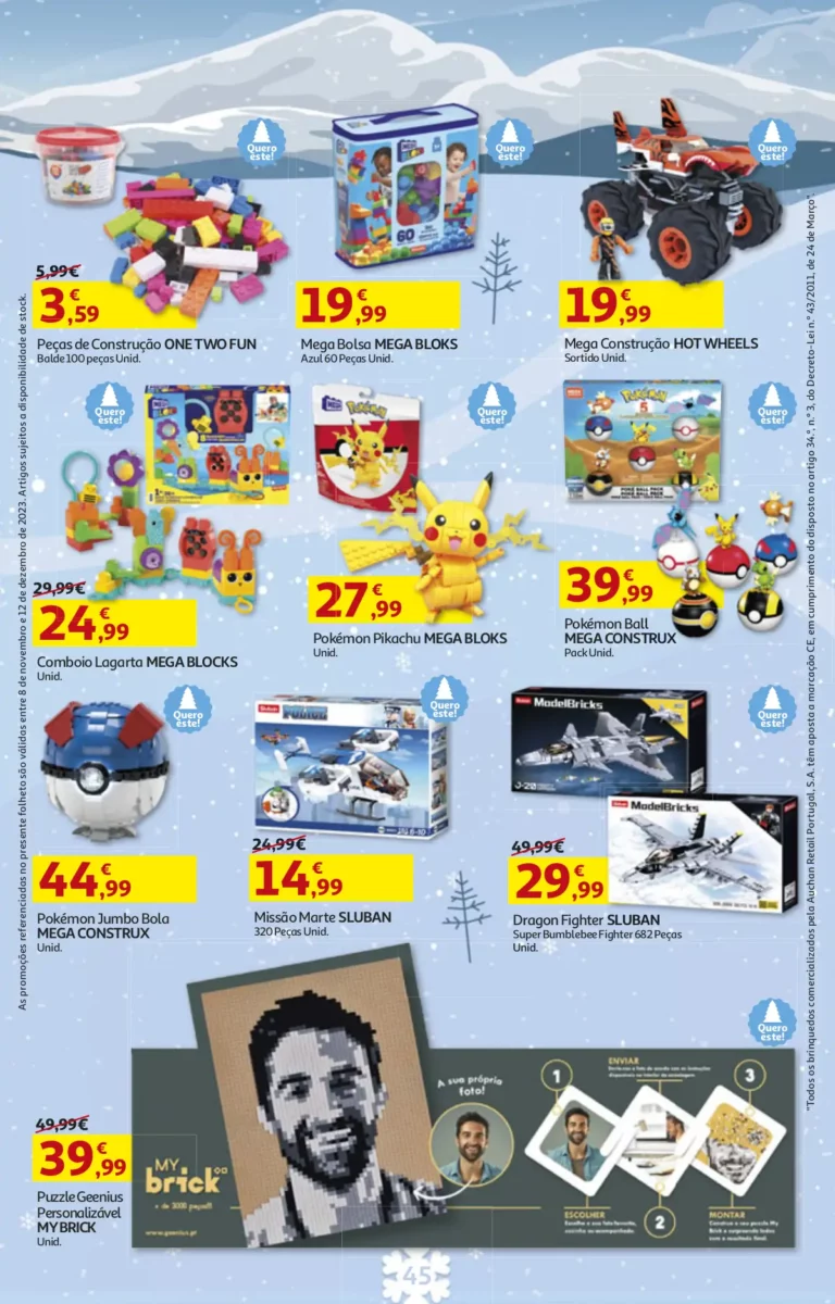 Folheto Auchan Brinquedos de Natal (2023)