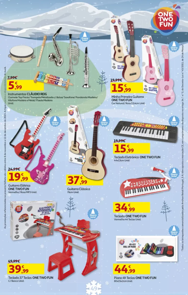 Folheto Auchan Brinquedos de Natal (2023)