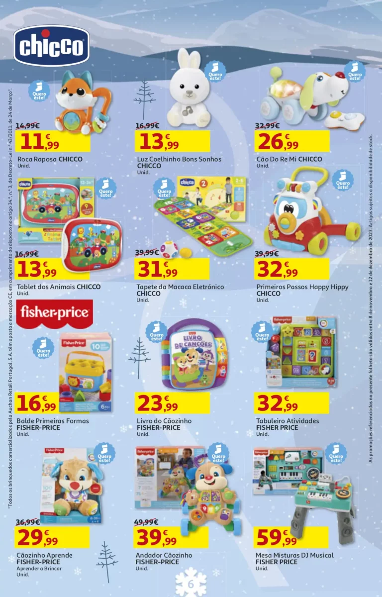 Folheto Auchan Brinquedos de Natal (2023)