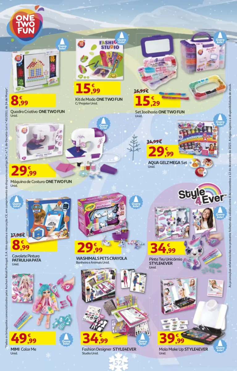 Folheto Auchan Brinquedos de Natal (2023)