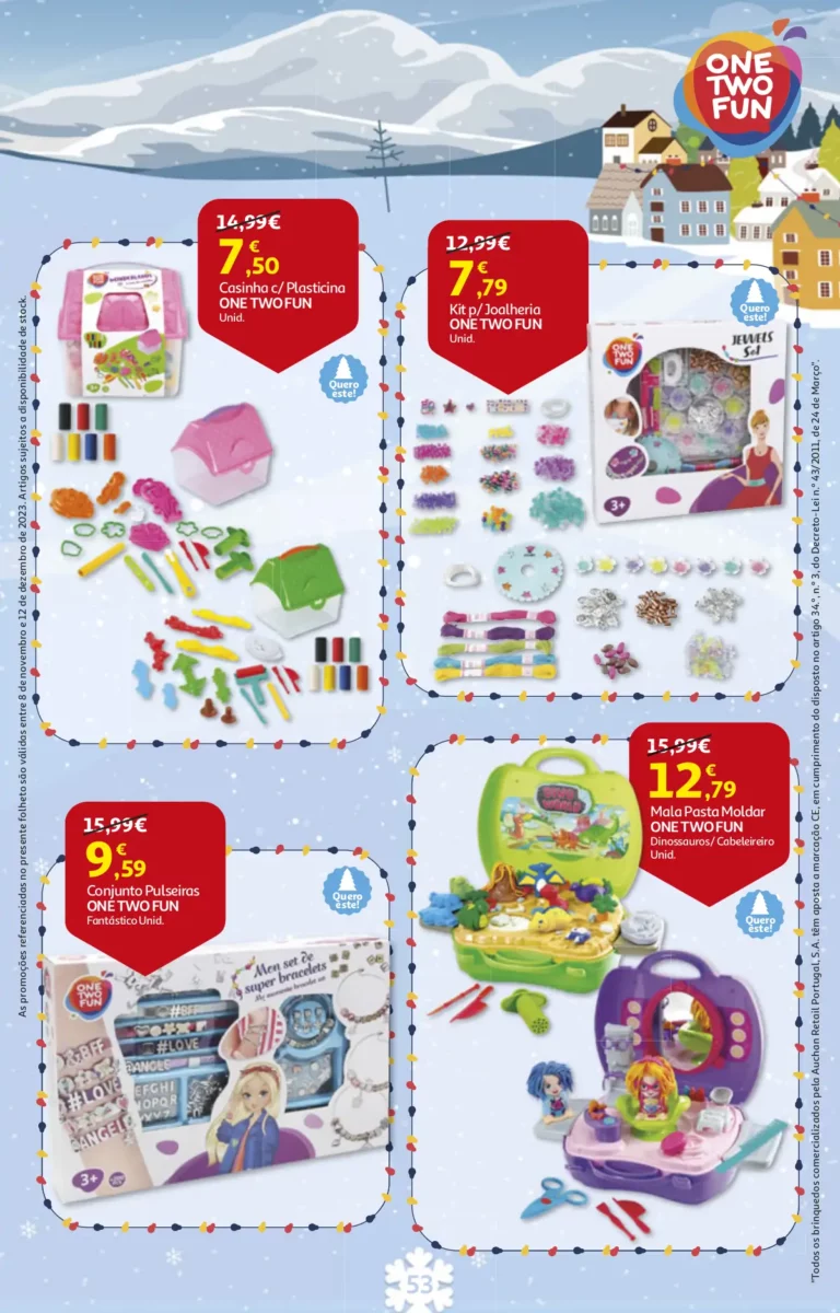 Folheto Auchan Brinquedos de Natal (2023)