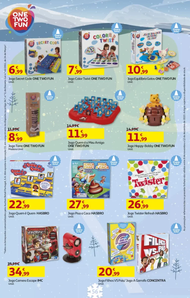 Folheto Auchan Brinquedos de Natal (2023)