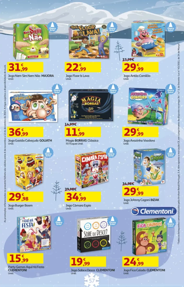 Folheto Auchan Brinquedos de Natal (2023)
