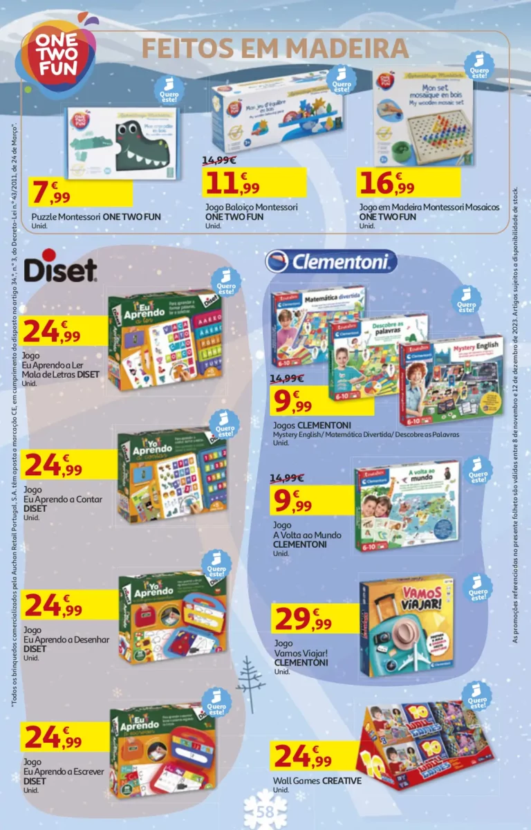 Folheto Auchan Brinquedos de Natal (2023)