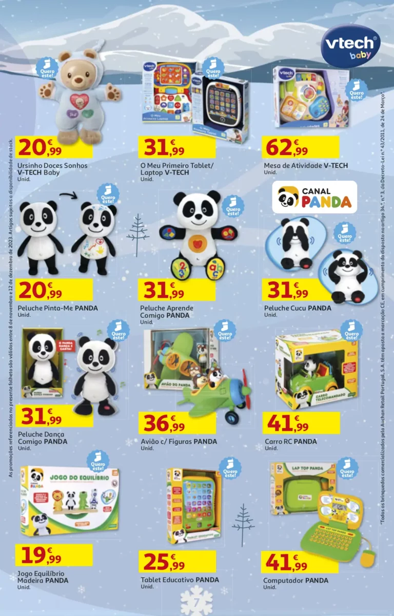 Folheto Auchan Brinquedos de Natal (2023)