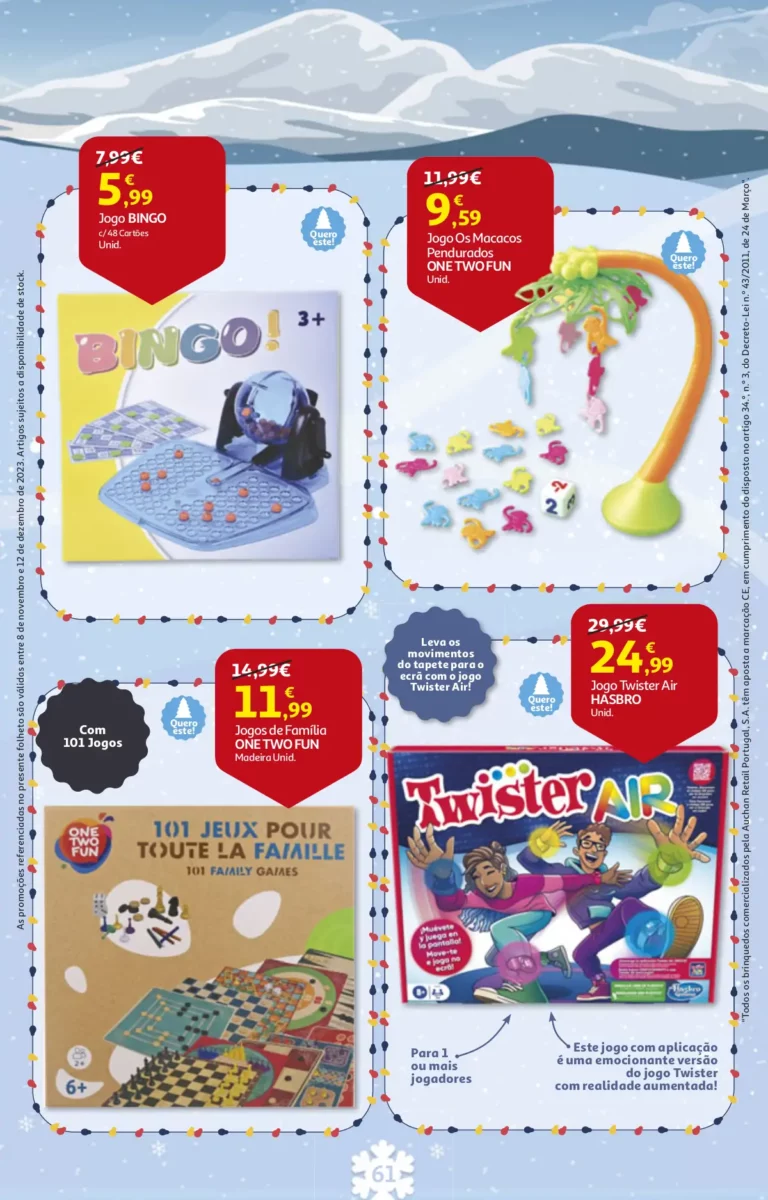 Folheto Auchan Brinquedos de Natal (2023)