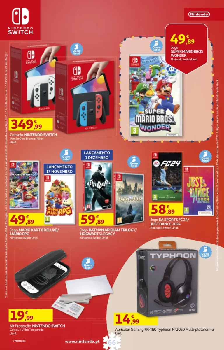 Folheto Auchan Brinquedos de Natal (2023)