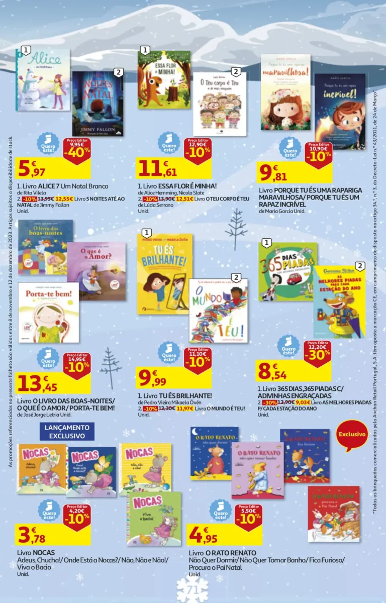 Folheto Auchan Brinquedos de Natal (2023)