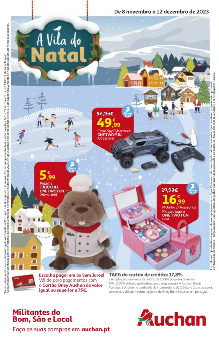 Folheto Auchan Brinquedos de Natal (2023)