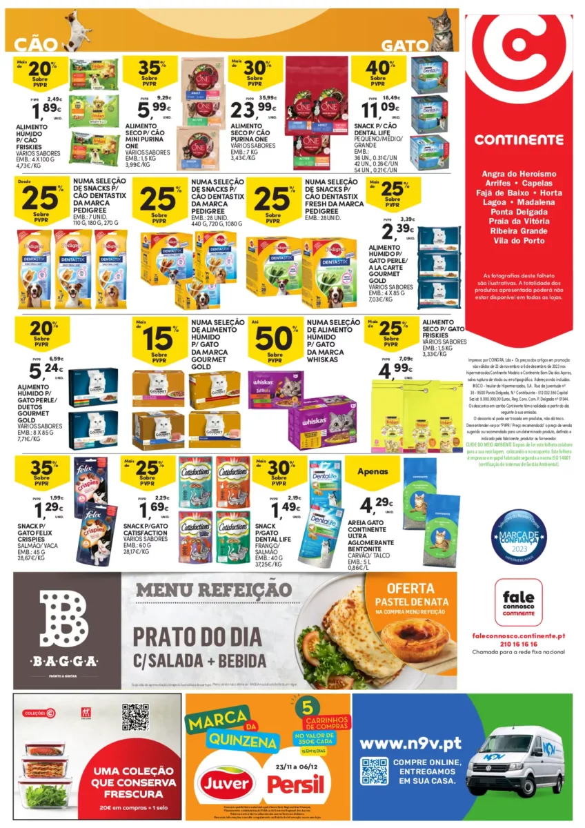 Folheto Continente A&ccedil;ores (23 novembro a 6 dezembro)