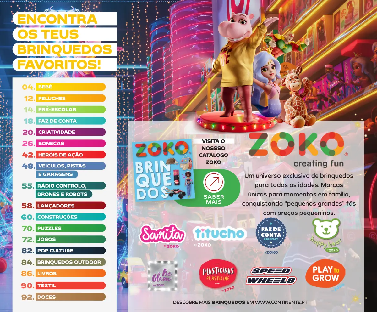 Folheto Continente Brinquedos de Natal