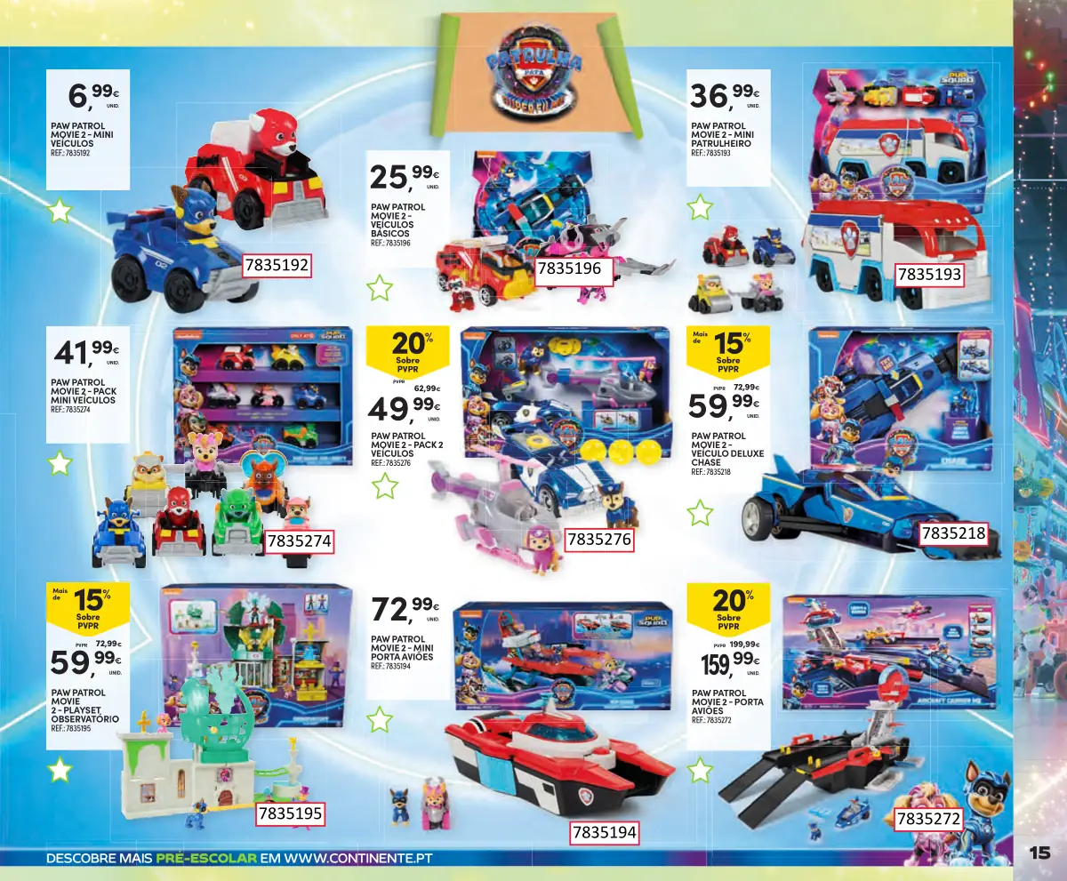 Folheto Continente Brinquedos de Natal