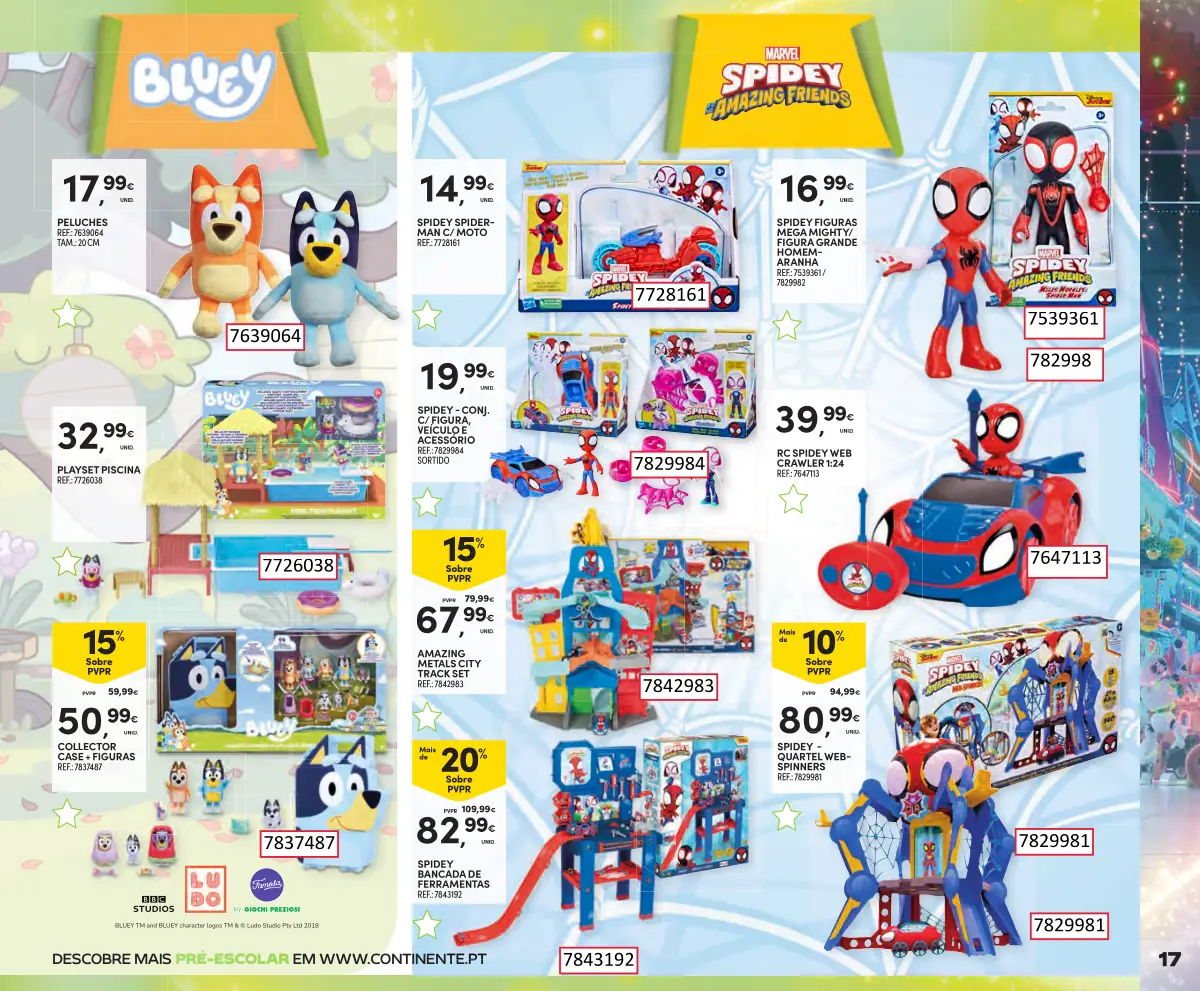 Folheto Continente Brinquedos de Natal