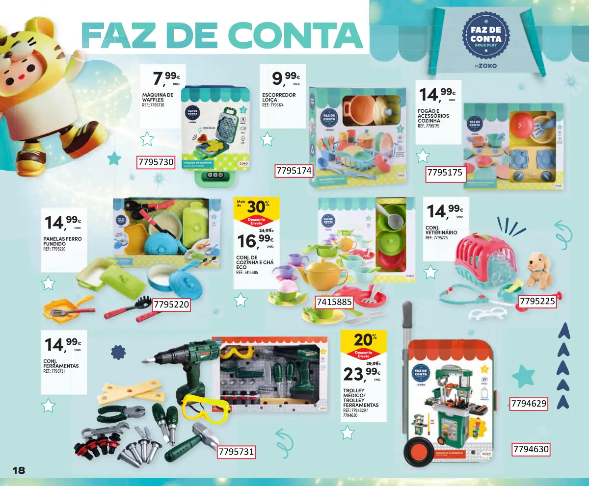 Folheto Continente Brinquedos de Natal