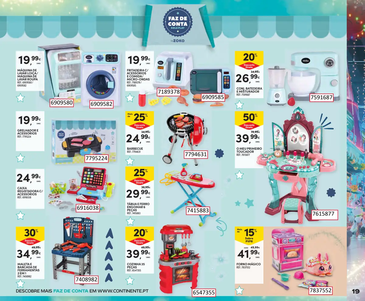 Folheto Continente Brinquedos de Natal