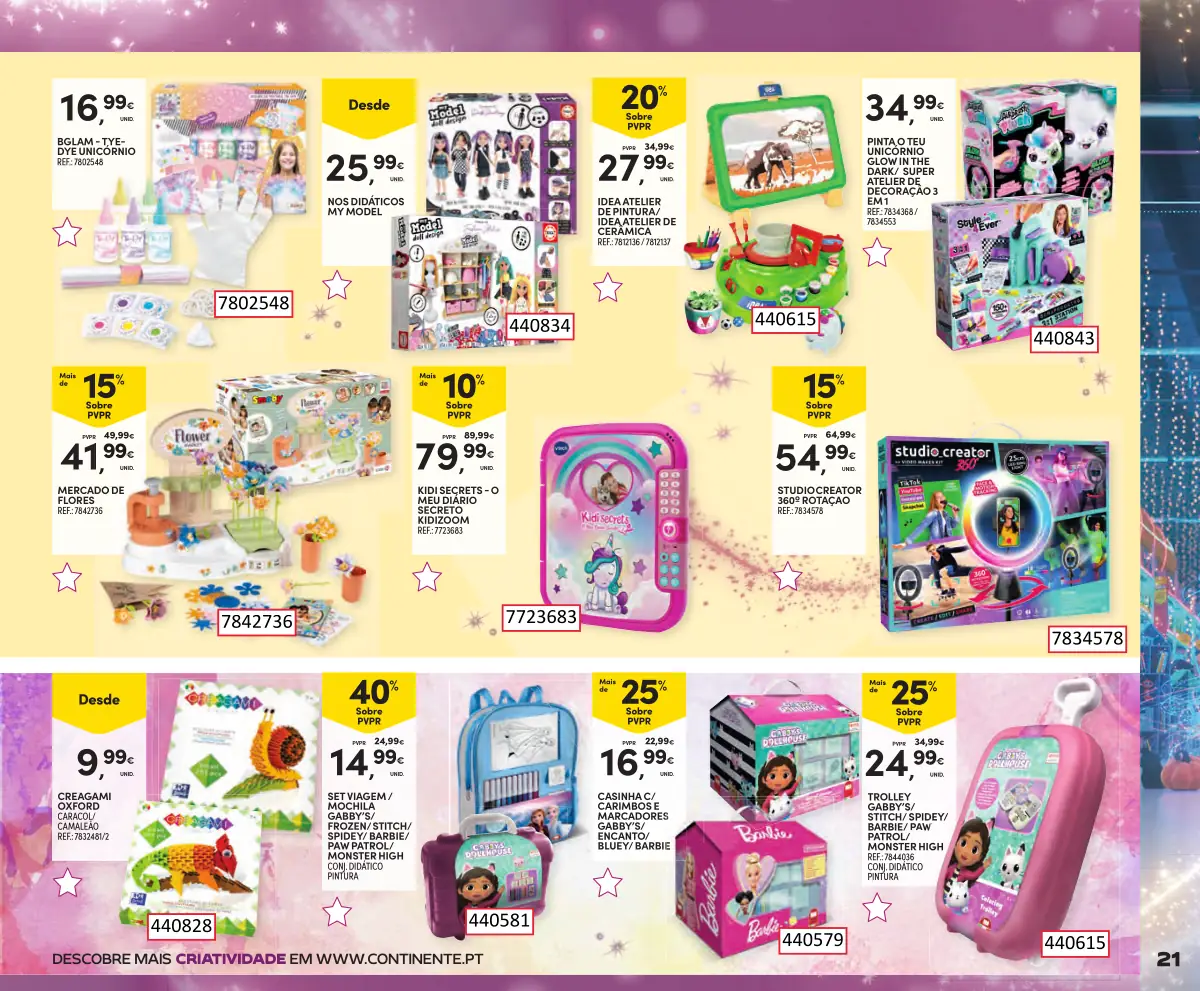 Folheto Continente Brinquedos de Natal