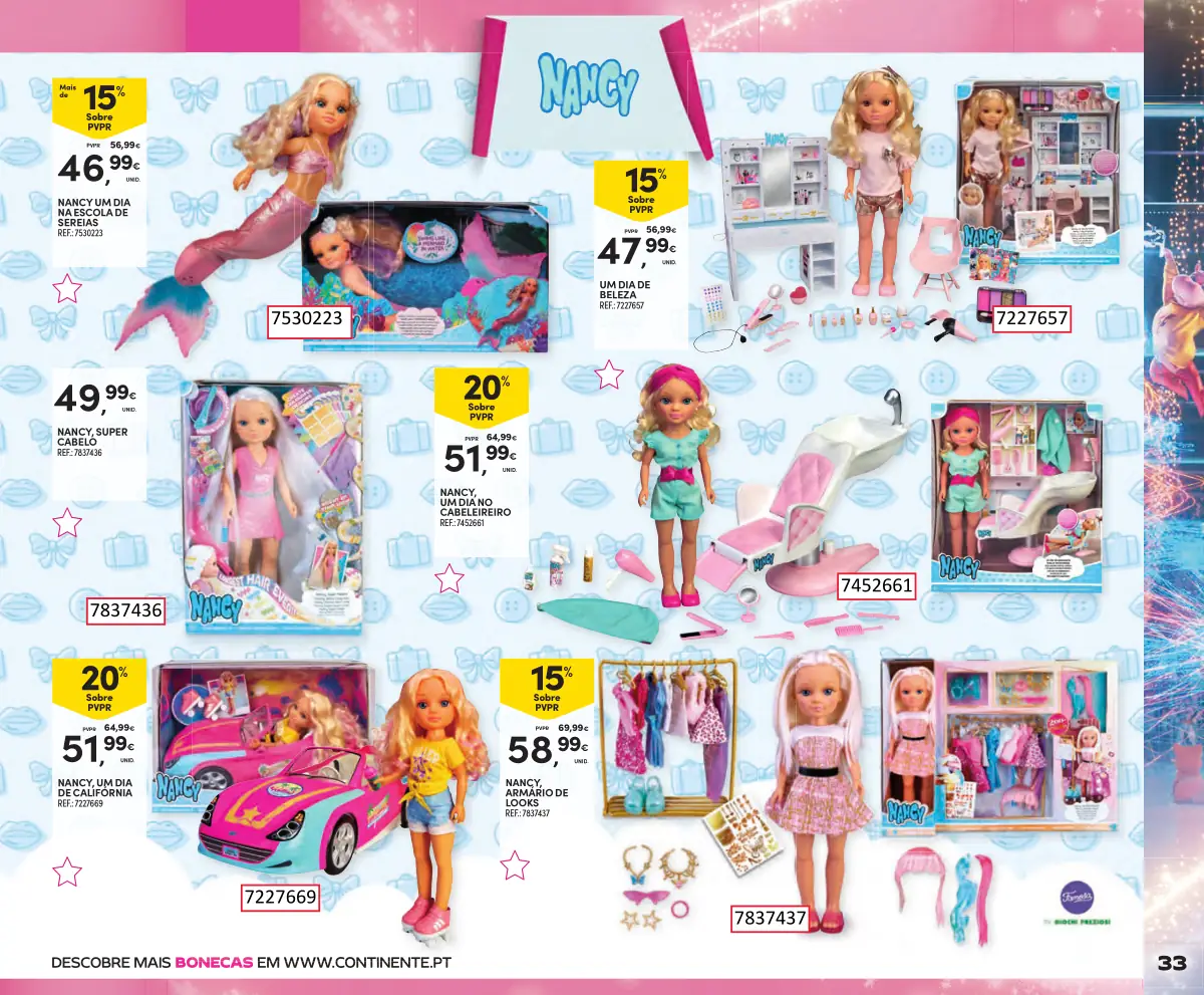 Folheto Continente Brinquedos de Natal