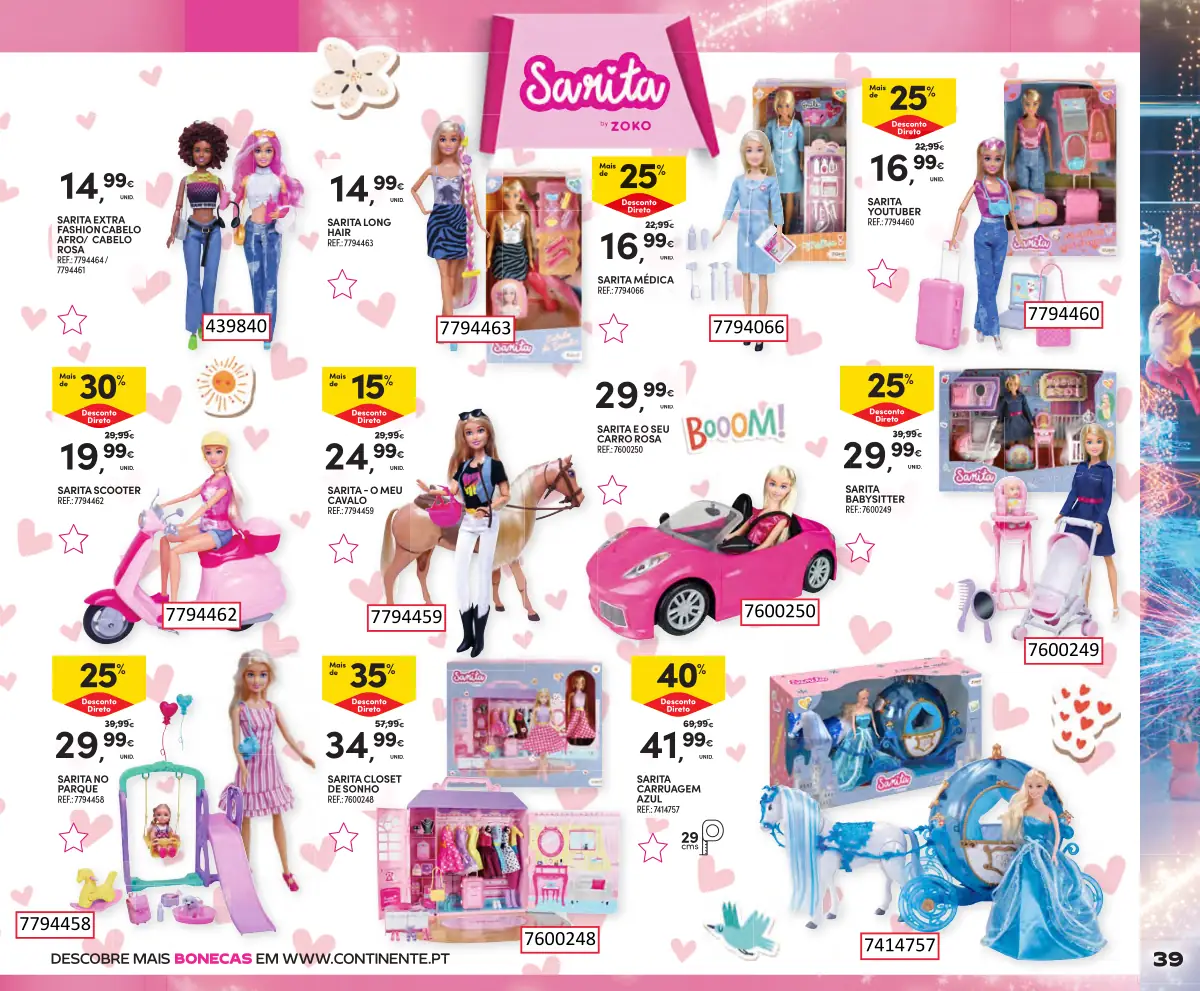 Folheto Continente Brinquedos de Natal