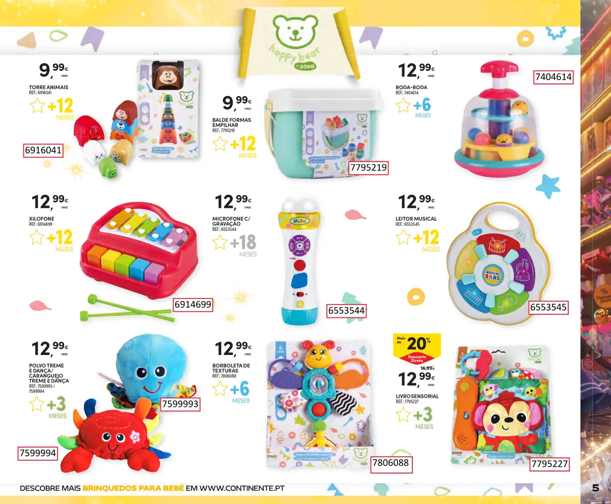 Folheto Continente Brinquedos de Natal