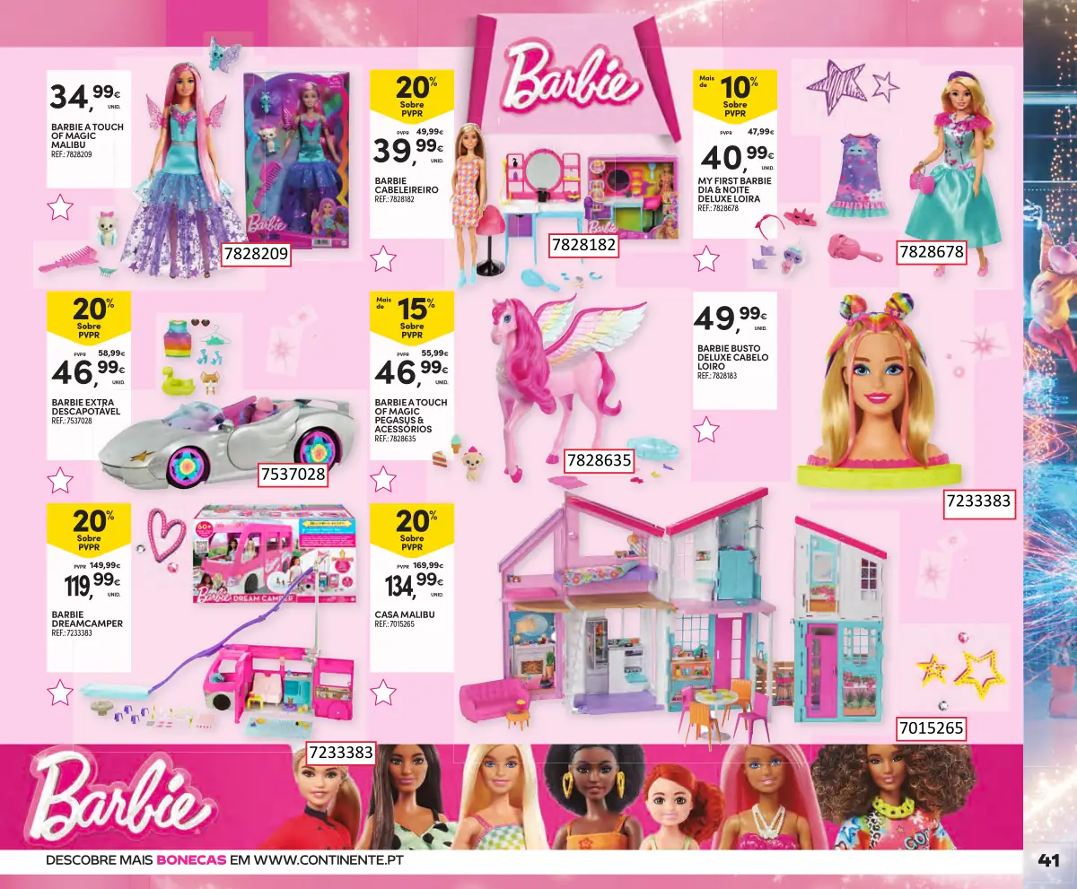 Folheto Continente Brinquedos de Natal