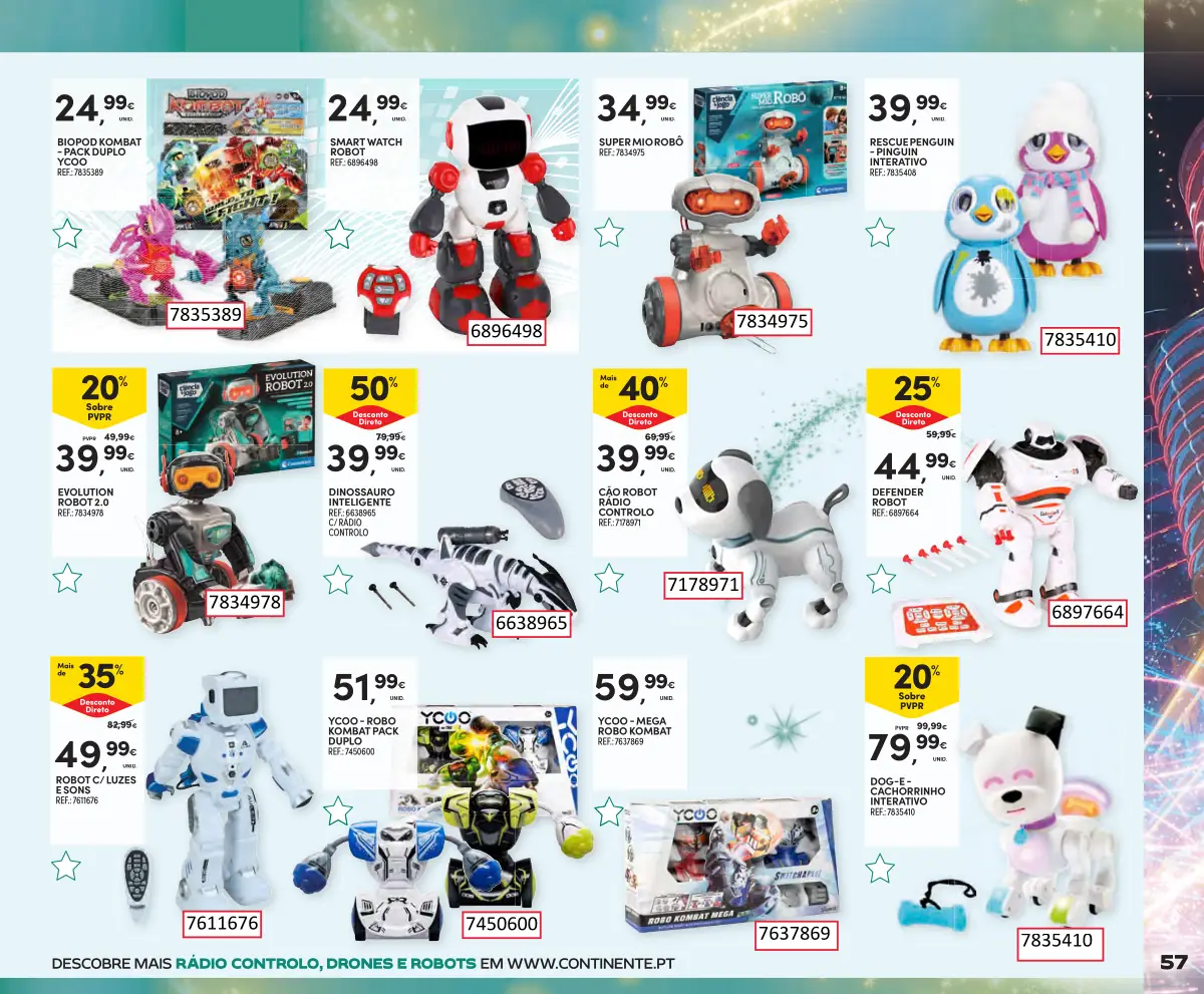 Folheto Continente Brinquedos de Natal