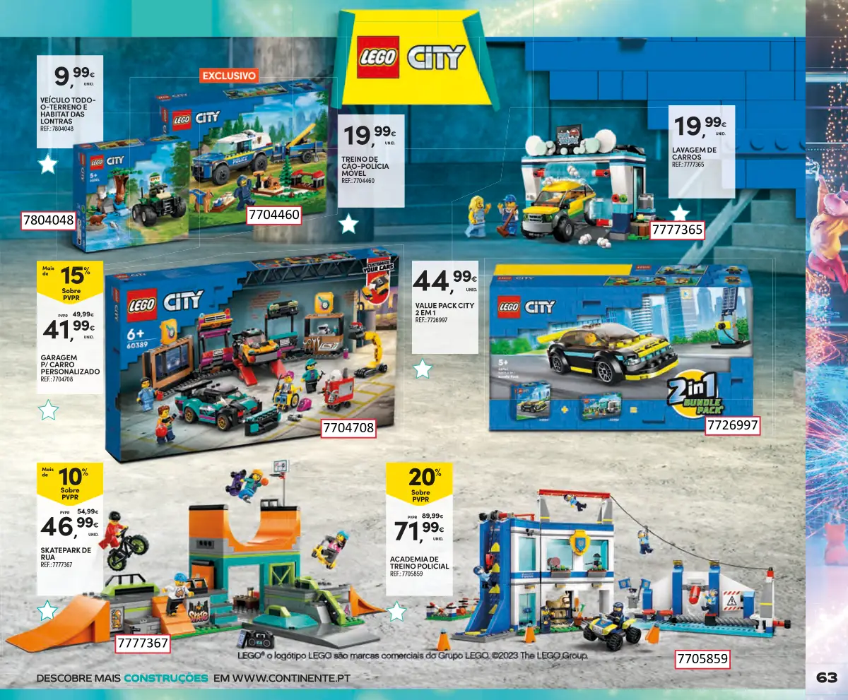 Folheto Continente Brinquedos de Natal