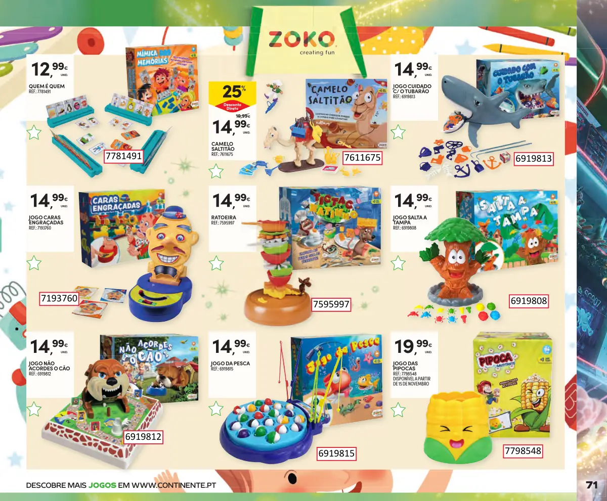 Folheto Continente Brinquedos de Natal
