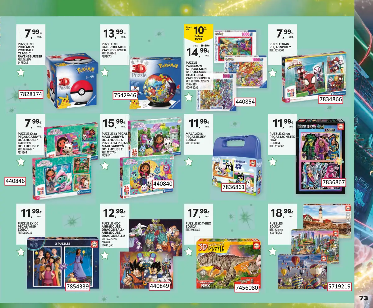 Folheto Continente Brinquedos de Natal