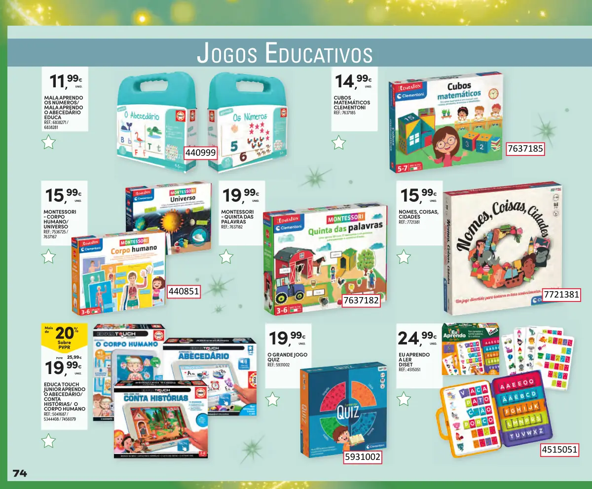 Folheto Continente Brinquedos de Natal