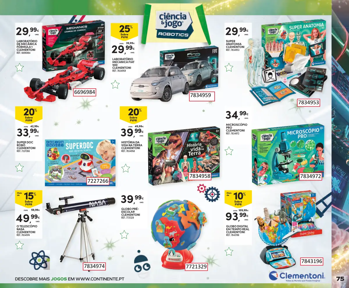 Folheto Continente Brinquedos de Natal