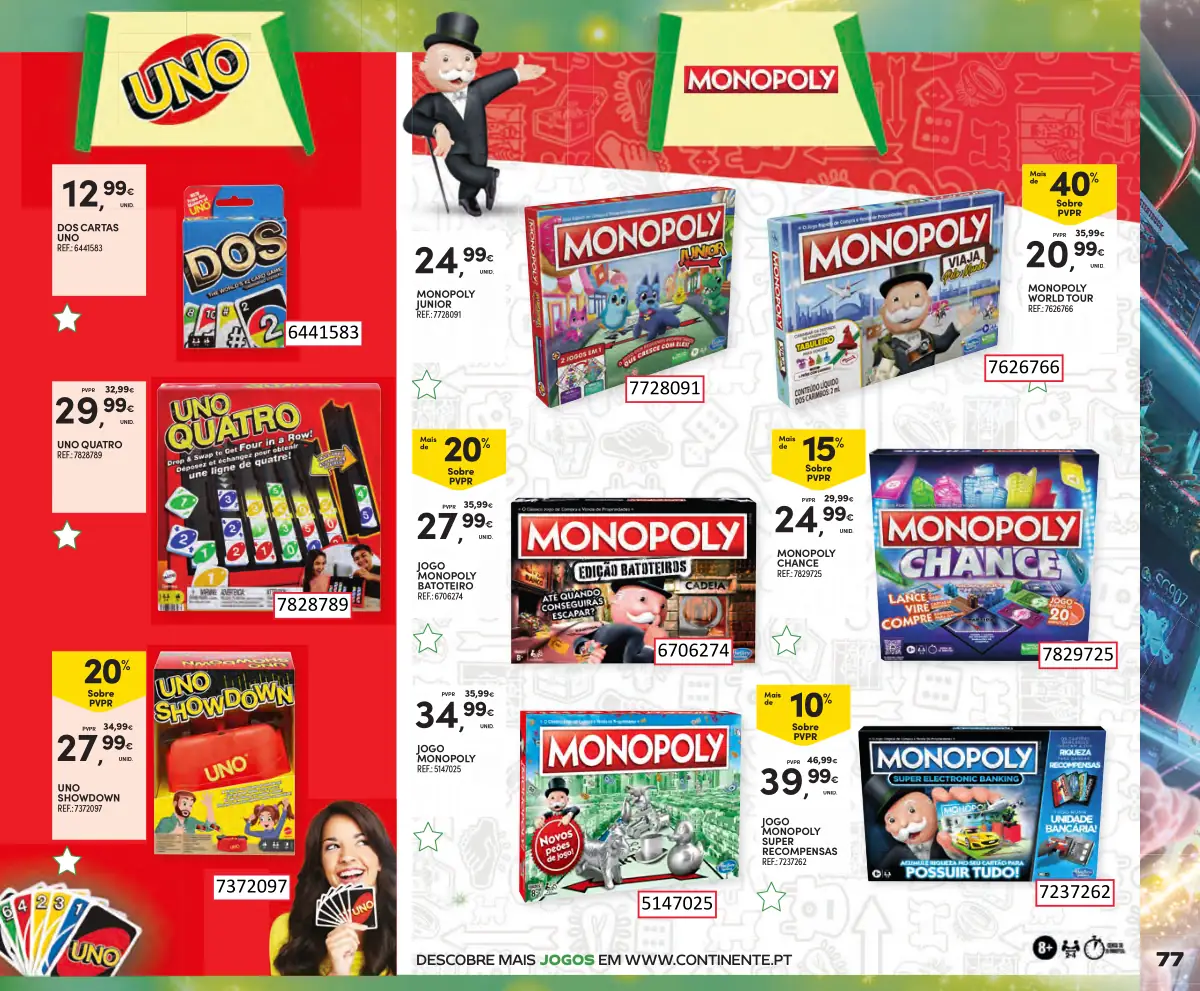 Folheto Continente Brinquedos de Natal